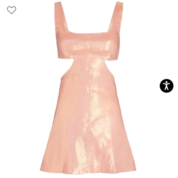 MATTHEW BRUCH/INTERMIX Anna Tie-Back Metallic Mini Dress - Picture 2 of 6